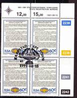 South Africa RSA - 1991 - 1st Registration Of Nurses And Midwives Centenary - Control Block CTO - Unused Stamps