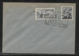 POLAND 1955 8TH CYCLING PEACE RACE SCARCE LODZ COMM CANCEL ON COVER 0,55 STAMP ENGRAVED BY SLANIA - Storia Postale