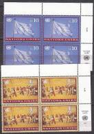 H0702 - ONU UNO GENEVE N°303/04 ** BLOC AVEC TAB - Unused Stamps