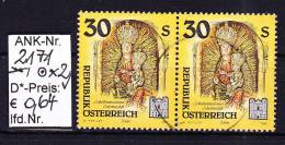 7.10.1994 -  FM/DM "Stifte U. Klöster In Ö."   -   2 X  O Gestempelt  -  Siehe Scan  (2171o X2) - Used Stamps