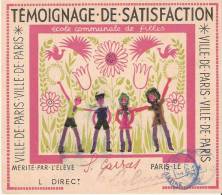 Paris ( 75 ) Témoignage De Satisfaction Mérité Par L'élève - Diploma & School Reports