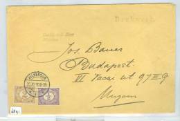 BRIEFOMSLAG Uit * 1910 * NVPH  50 + 54 Van HILVERSUM Naar BUDAPEST HONGARIJE   (6891) - Briefe U. Dokumente