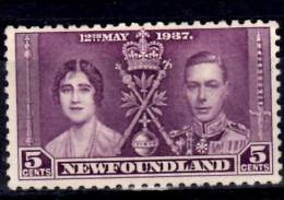 Newfoundland 1937 5 Cent Coronation Issue #232 - 1908-1947