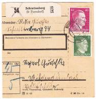 AUSTRIA - WW II. Deutches Reich - Schrattenberg Bei Poysdorf. Paket - Paketkarte, Package - Package Card, Year 1943 - Lettres & Documents