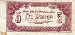 HUNGARY 1944 5 Pengo WWII RED ARMY - Ungarn