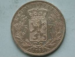 1865 FR - 5 FRANCS ( XF ) KM 24 ( Morin 152 - For Grade / Please See Photo ) ! - 5 Francs