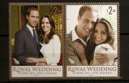 Nouvelle Zelande 2011 N° 2678 / 9 ** Famille Royale, Mariage, Prince William De Galles, Catherine Middleton, Bague - Nuovi