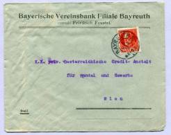 Brief BAYERN BAYREUTH Nach WIEN 1918 (565) - Brieven En Documenten