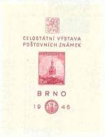 Cecoslovacchia - 1946 - Usato - Francobollo Su Francobollo - Mi Block 9 - Used Stamps