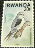 Rwanda 1977 Bird Black Winged Kite 20f - Used - Neufs