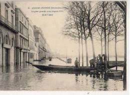 Angers  49      Bords De Maine  Inondations De 1910 Le Quai Ligny - Angers