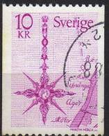 1978 Svezia Rosa Dei Venti Su Carta Geografica Del 1769 - Oblitérés