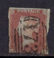 GB 1841 - 52 QV 1d PENNY RED IMPERF BLUED PAPER ( R & E ) USED STAMP PMK 173 .( C486 ) - Oblitérés