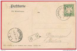 Bavaria Germany To Groningen 1907 Herrenchiemsee Postcard  Bayern 5 Pf , Mirror Gallery Kings Castle - Entiers Postaux