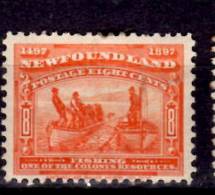 Newfoundland 1897 8 Cent Fishing  Issue #67 - 1865-1902