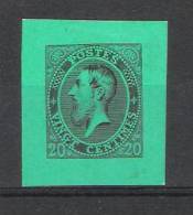 Belgie Niet Aangenomen Ontwerp Leopold II Stes 1480. - Proofs & Reprints