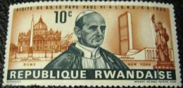 Rwanda 1965 Visit Of Pope Paul VI 10c - Mint - Unused Stamps