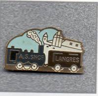 Pin´s  SNCF, Sports  A.S. S N C F  LANGRES - TGV