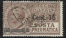 ITALIA REGNO PNEUMATICA CENT. 15 SU 10 USATO - Pneumatic Mail