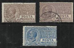 ITALIA REGNO PNEUMATICA 1913-23 SERIE COMPLETA USATA - Correo Neumático