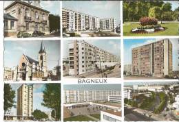 Delcampe - CARTE POSTALE ORIGINALE PHOTO DENTELEE MULTIVUES : BAGNEUX  DIVERS ASPECTS DE LA VILLE  HAUTS DE SEINE (92) - Bagneux