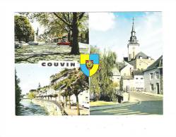 Belgique - COUVIN - 1976 - Multivues Promenades Spécialités Culinaires Grottes Cure D´Air Repos Ecusson DS Rouge AMI 6 - Couvin