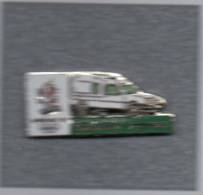 Pin´s  Automobiles  Renault   Express  Blanc, Flan  Vierge, Sport  J.O  ALBERTVILLE  1992 - Renault