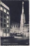 Wien Bei Nacht , 1956,   Blick Auf Stephanskirche, Dom (Marke: österr. Trachten) - Stephansplatz