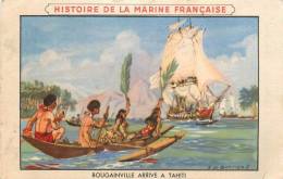 Delcampe - : Réf : S-12- 026   : Bougainville Arrive à Tahiti Lion Noir - Tahiti