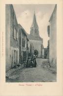 Delcampe - GENCAY  - L'Église (animation) - Gencay