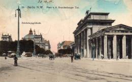 Berlin 1911 Postcard Mailed To USA Postage Due - Porta Di Brandeburgo