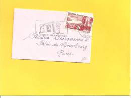 Lettre Avec N° 1036 Oblitere NIMES - 1921-1960: Modern Period