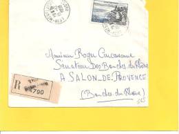 Lettre Avec N° 1131 Oblitere Recommande LYON MONPLAISIR - 1921-1960: Modern Period