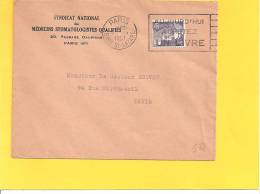 Lettre Marianne De Gandon Avec N° 883 Oblietre PARIS - 1945-54 Marianna Di Gandon