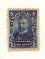 NEWFOUNDLAND SC N°85 NEUF MLH* - 1865-1902