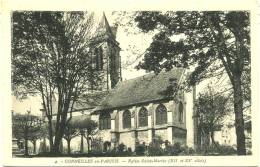 CPSM  95 - CORMEILLES En PARISIS     L´Eglise Saint Martin    Animation  (TBE) - Cormeilles En Parisis