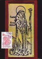 Carte Maximum FRANCE N°Yvert 2086 (Saint BENOIT) Obl Sp Ill St Jean De Blaye (Ed Iris 19.80 - Email) - 1980-89