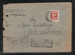 POLAND 1955 OFFICIAL INTER-COURT LETTER (STARACHOWICE TO OPOLE LUBELSKIE) REGISTRATION STAMP 1.55 ZL OFFICIAL - Dienstmarken