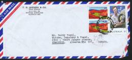 Air Letter To The USA  -$1 Sergent + 2 X 35 Cents Wittenoom Gorge - Storia Postale