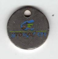 Jeton  De  Caddie  Argenté  Groupe  C R I  ( Utilisé ) - Trolley Token/Shopping Trolley Chip