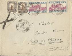 TUNISIE 1931 - LETTRE DE TUNIS POUR PONT DE CHERUY - Storia Postale