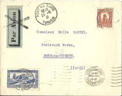 TUNISIE 1931 - LETTRE DE PONT DU FAHS POUR PONT DE CHERUY - Storia Postale