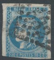 Lot N°20834   Variété/n°46, Oblit GC 532 BORDEAUX (32), S De POSTES, Filet NORD - 1870 Ausgabe Bordeaux