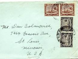 Kuala Lumpur 1936 Cover Mailed To USA - Federated Malay States