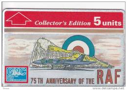 Gibraltar, GIB-28, 75th Anniversary Of The Raf Collectors Ed., Airplane, 2 Scans. - Gibraltar