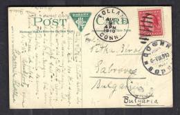 130143 / TOLLAND 1910 TO BULGARIA , HARIFORD , CONN. COLF'S PARK. VIEW FROM MAIN ENTRANCE   United States Etats-Unis USA - Cartas & Documentos