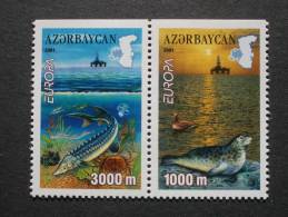 AZERBAIDJAN  Europa  *  *  De 2001   "   L'Eau  Richesse Naturelle   "   N° 417  Et  418    2 Val . - 2001