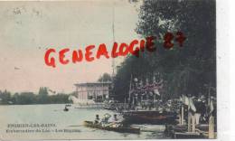 95 -  ENGHIEN LES BAINS - EMBARCADERE DU LAC  LES REGATES - BELLE CARTE COLORISEE - Enghien Les Bains