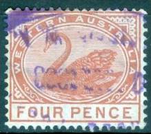 Western Australia 1890 Swan 4p - Lot. 1536 - Oblitérés