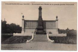 Cpa - Villefanche-sur-Saône - Monument Aux Morts De La Grande Guerre 1914-1918 - War Memorials